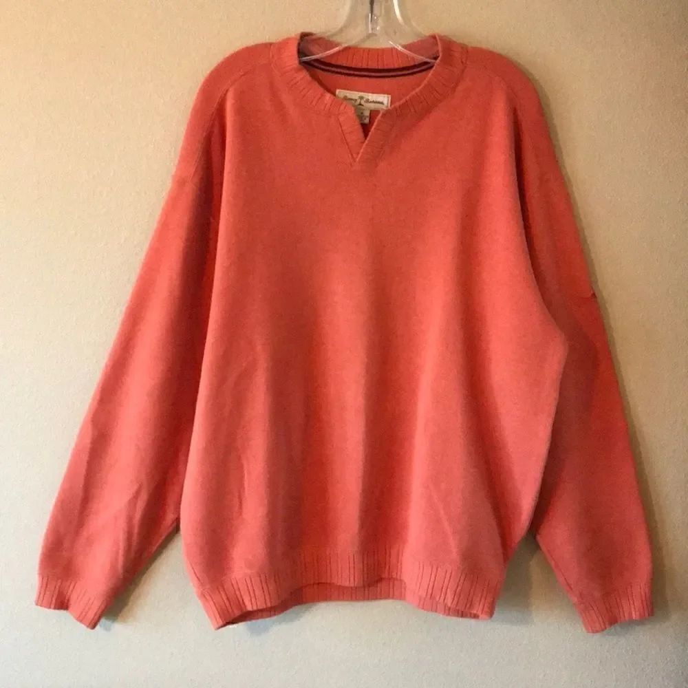 Tommy Bahama Mens Orange Sweater